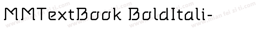 MMTextBook BoldItali字体转换